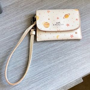 Coach Outer space card holder wristlet